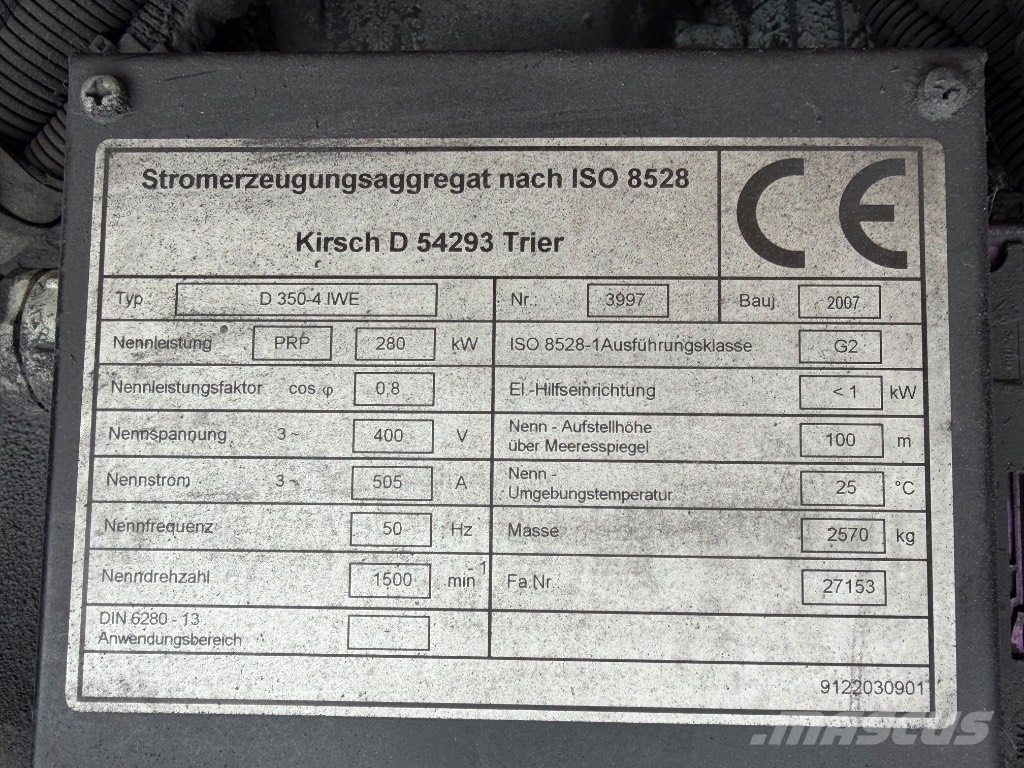 Kirsch D350-4 IWE Dizelski agregati