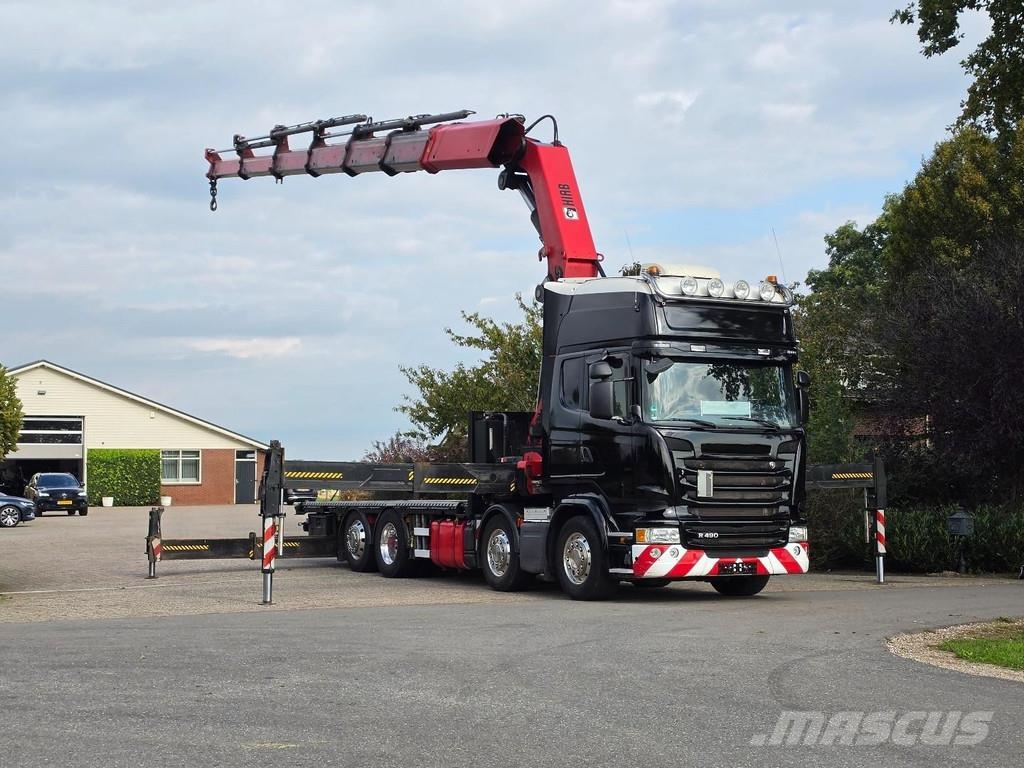 Scania R490 8x2 EURO6!! HIAB 85TM! REMOTE CONTROL!! TOP!! Maastikutõstukid