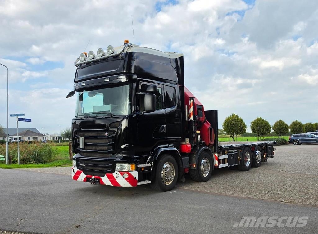 Scania R490 8x2 EURO6!! HIAB 85TM! REMOTE CONTROL!! TOP!! Maastikutõstukid