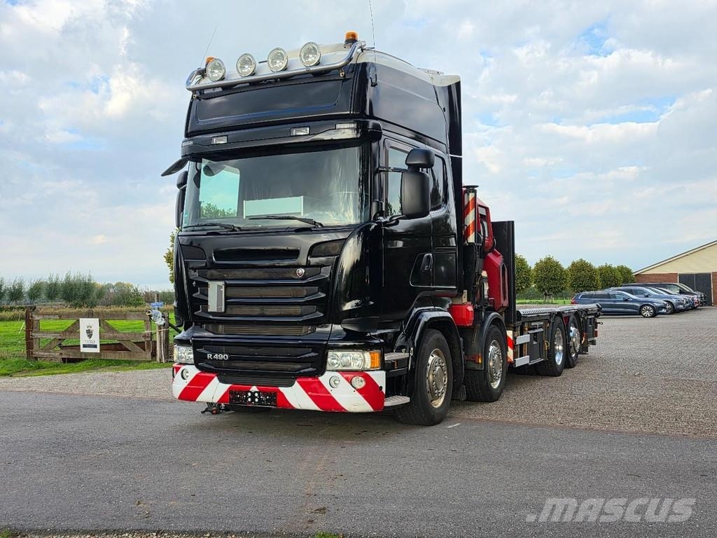 Scania R490 8x2 EURO6!! HIAB 85TM! REMOTE CONTROL!! TOP!! Maastikutõstukid