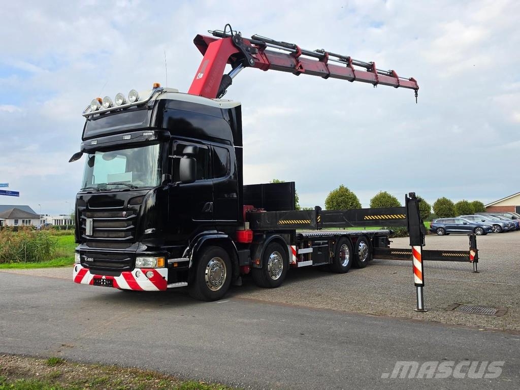 Scania R490 8x2 EURO6!! HIAB 85TM! REMOTE CONTROL!! TOP!! Maastikutõstukid