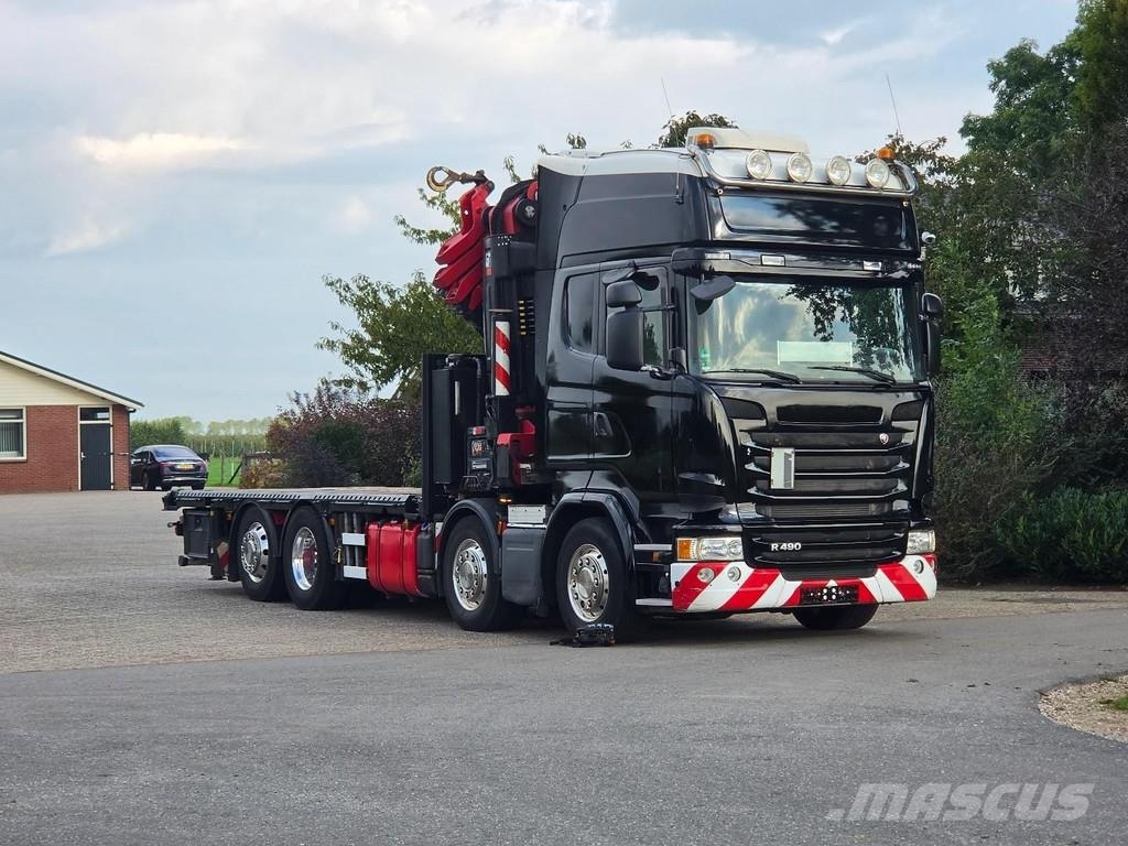 Scania R490 8x2 EURO6!! HIAB 85TM! REMOTE CONTROL!! TOP!! Maastikutõstukid