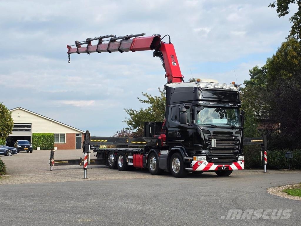 Scania R490 8x2 EURO6!! HIAB 85TM! REMOTE CONTROL!! TOP!! Maastikutõstukid