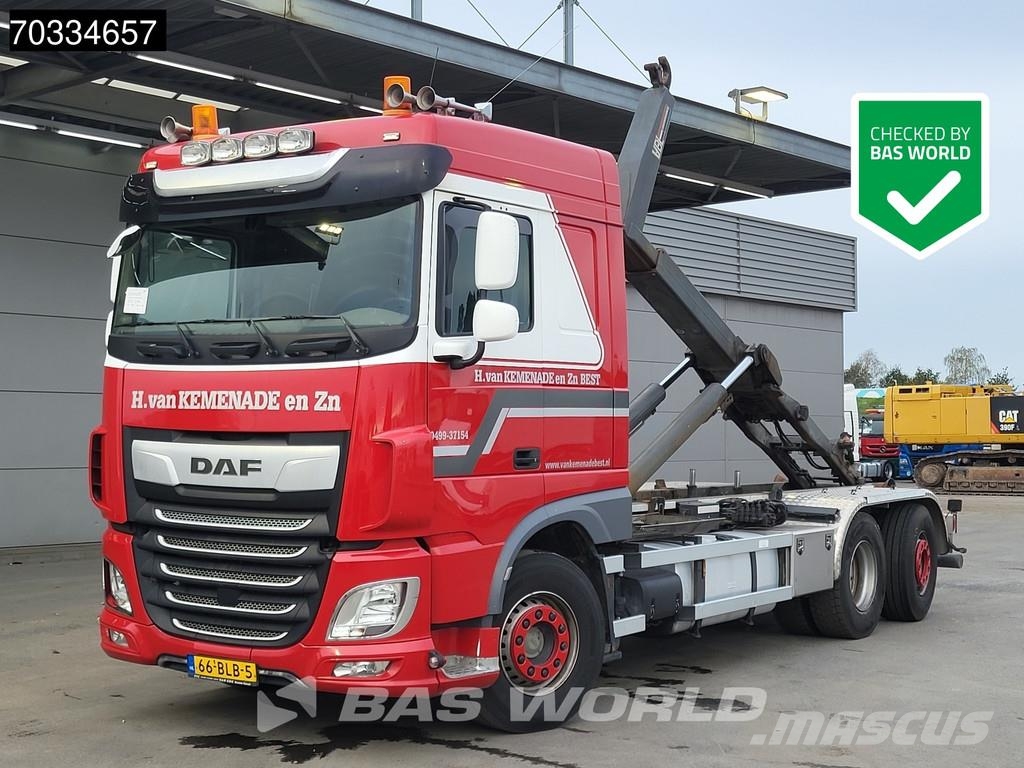 DAF XF 480 XF 6X2 NL-truck APK VSL S26-6200 containers Sunkvežimiai su keliamuoju kabliu