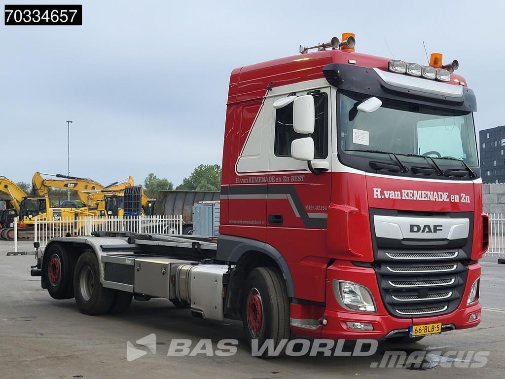 DAF XF 480 XF 6X2 NL-truck APK VSL S26-6200 containers Sunkvežimiai su keliamuoju kabliu