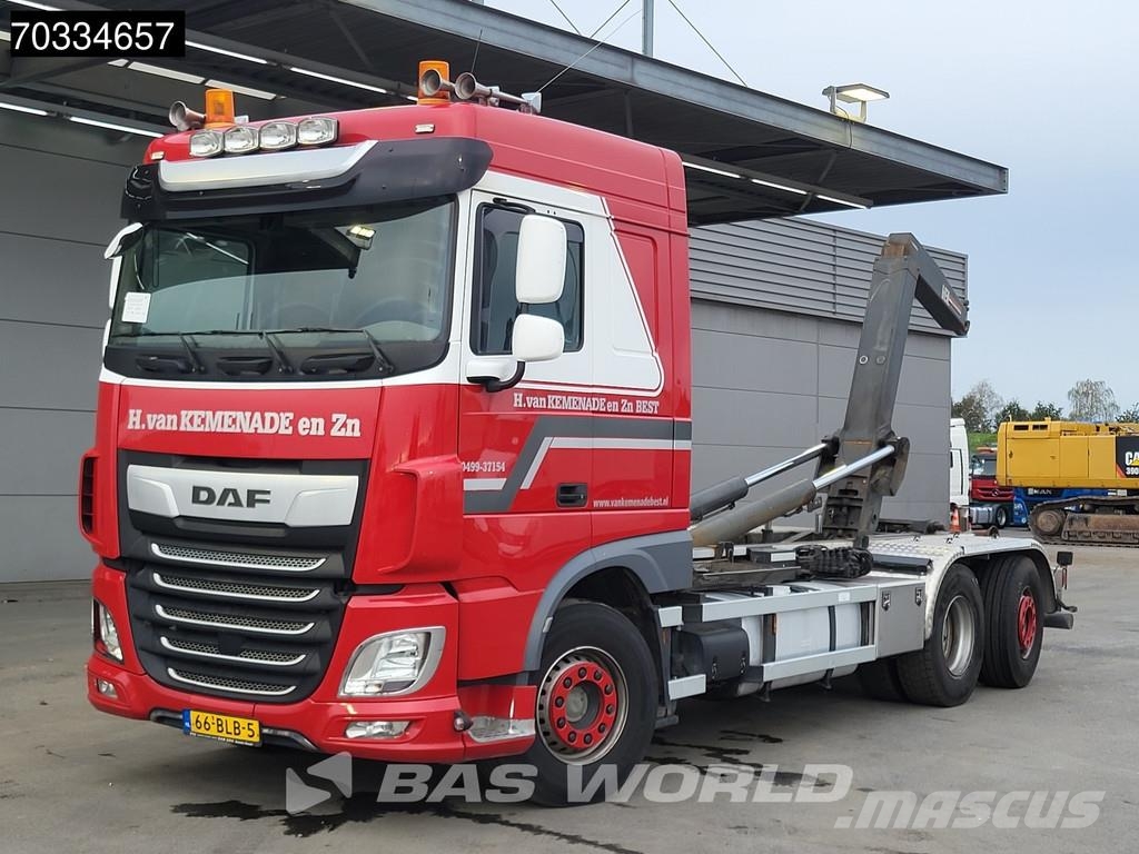 DAF XF 480 XF 6X2 NL-truck APK VSL S26-6200 containers Sunkvežimiai su keliamuoju kabliu