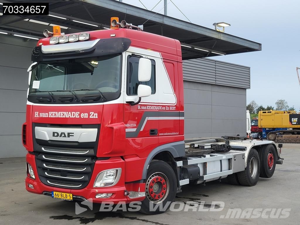 DAF XF 480 XF 6X2 NL-truck APK VSL S26-6200 containers Sunkvežimiai su keliamuoju kabliu