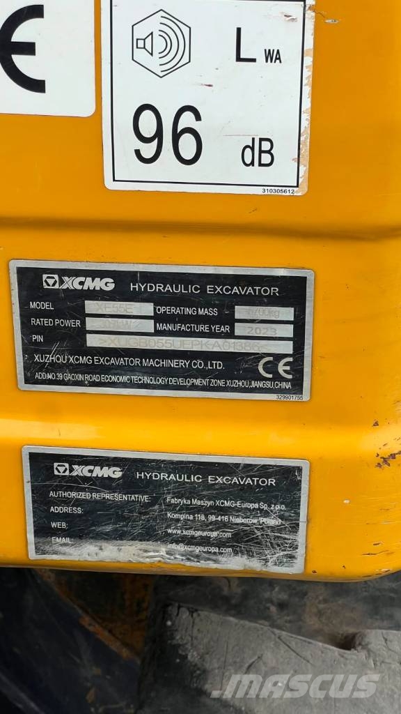 XCMG XE 55 E حفارات صغيرة أقل من 7 طن (حفارات صغيرة)