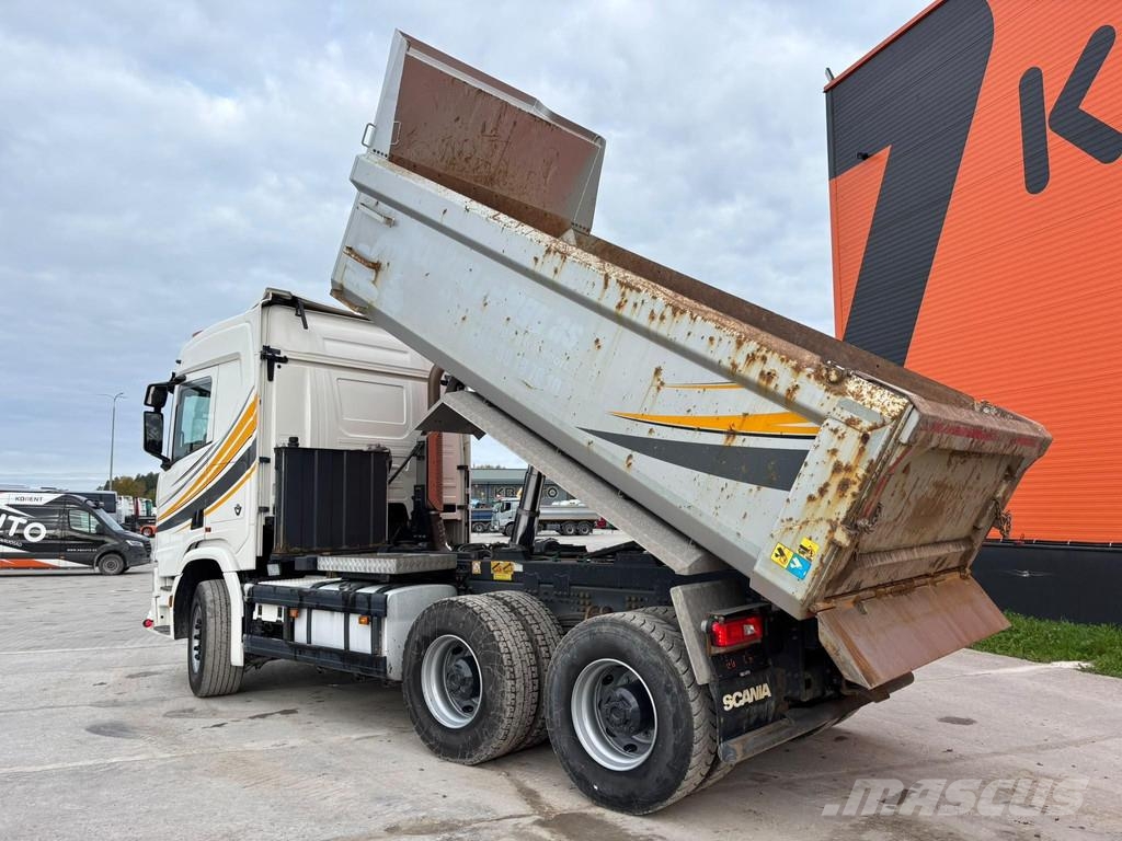 Scania R 650 6x4 FULL STEEL / RETARDER / BOX L=4536 mm Tipper trucks