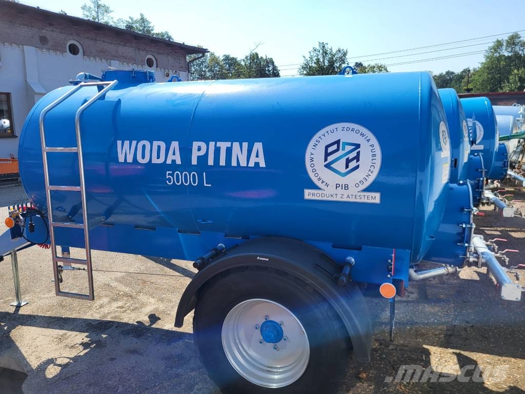 Meprozet CYSTERNA beczkowóz zbiornik MEPROZET 5000 L WODA P مقطورات أخرى