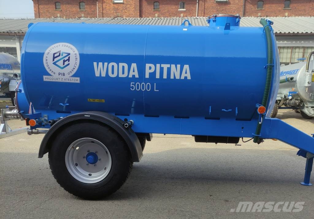 Meprozet CYSTERNA beczkowóz zbiornik MEPROZET 5000 L WODA P مقطورات أخرى