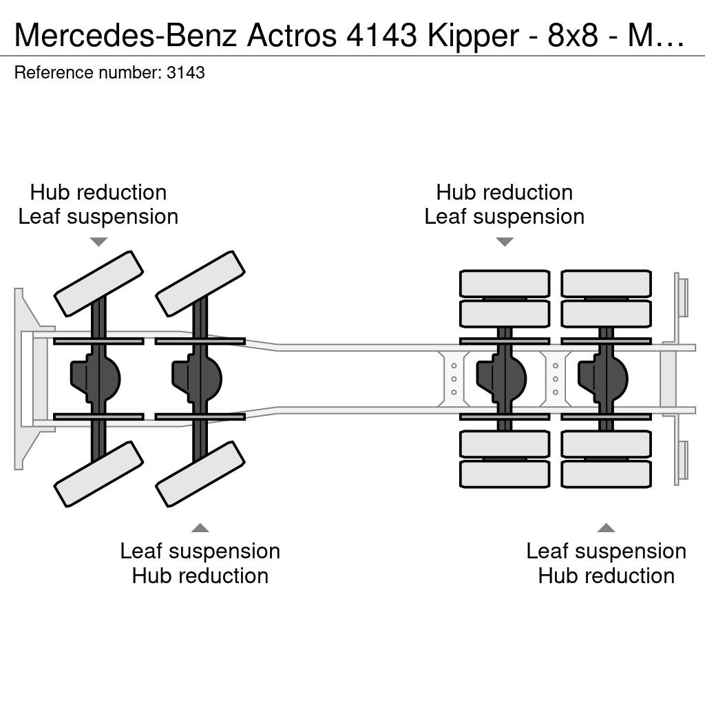 Mercedes-Benz Actros 4143 Kipper - 8x8 - Manuel Gearbox - Big Ax شاحنات قلابة