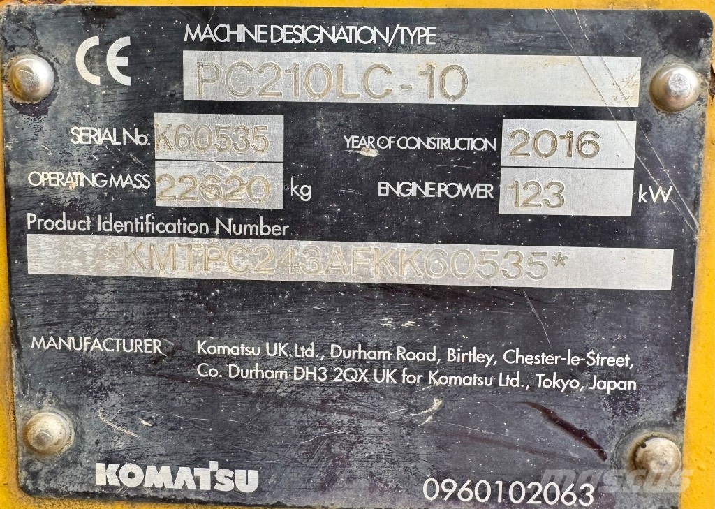 Komatsu PC 210 LC-10 Εκσκαφείς με ερπύστριες