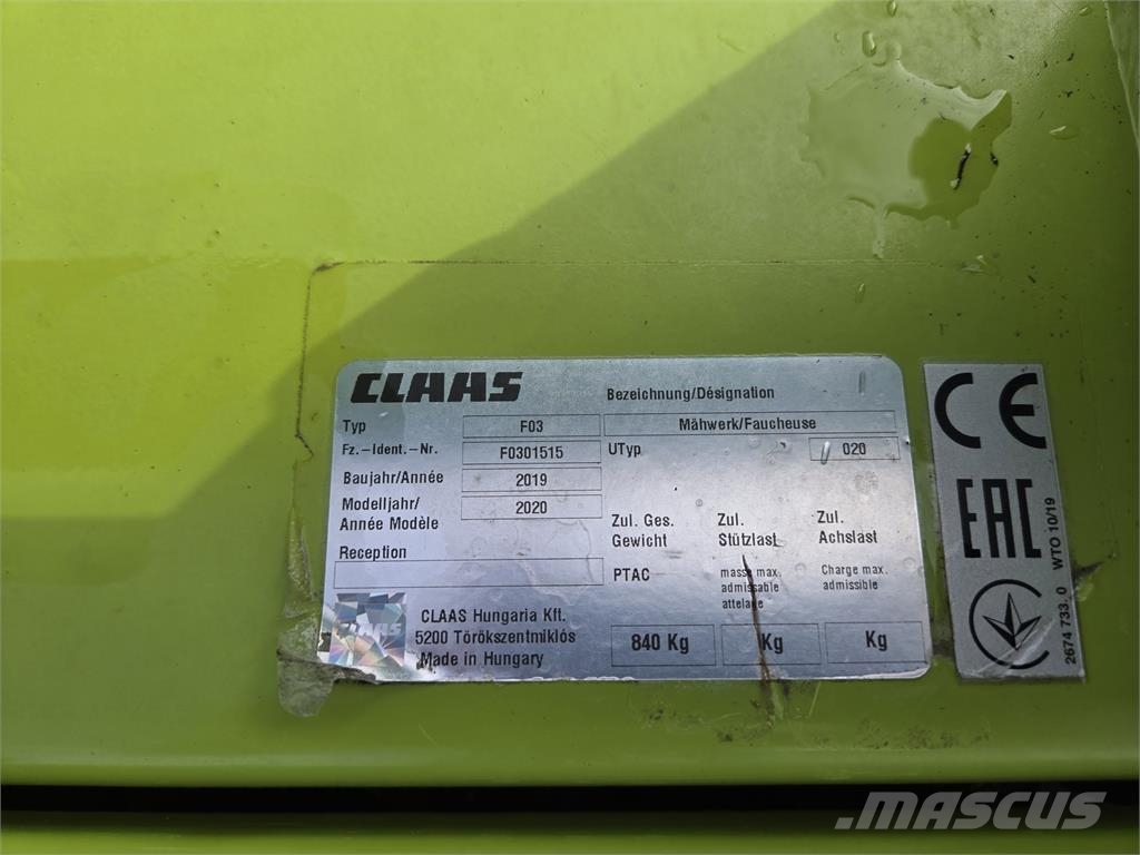CLAAS Corto 310 F Slåttermaskiner