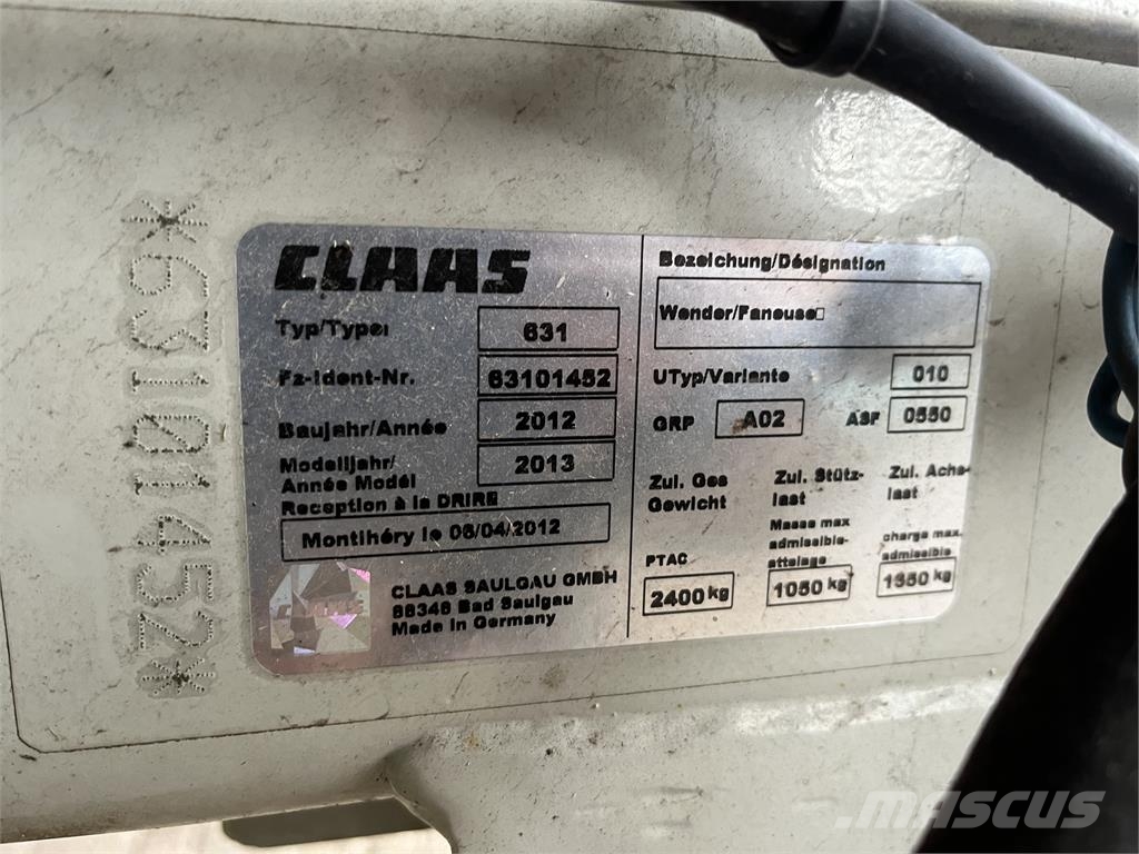 CLAAS volto 1320T Obracače a zhrabovače sena