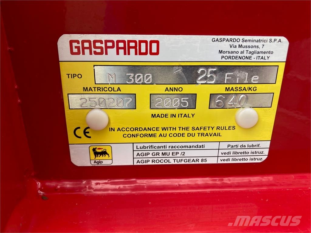 Gaspardo M300 pijpenzaaimachine Σπορείς