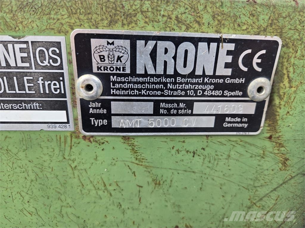 Krone AMT 5000 cv Pļaujmašīnas