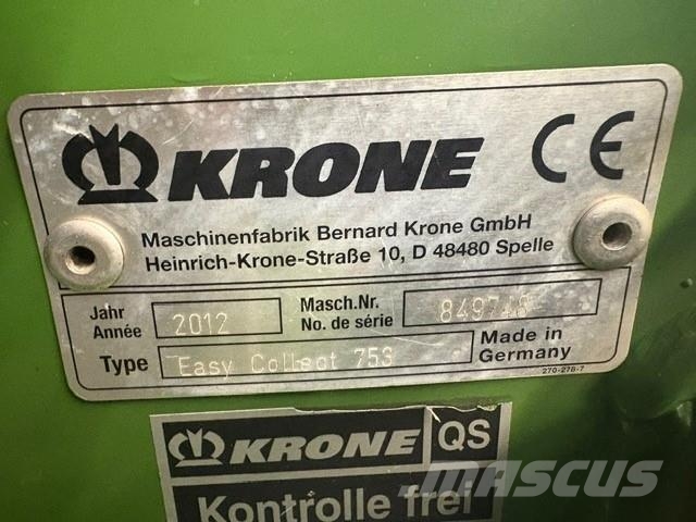 Krone Easy Collect 753 10r حصادات الأعلاف