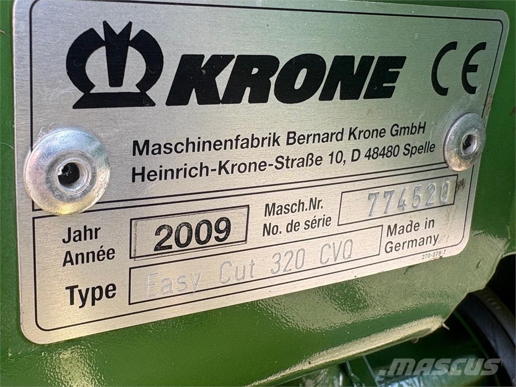 Krone Easycut 320CV Q Žacie stroje