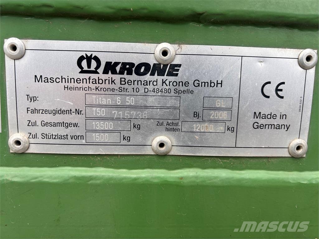 Krone Titan 6/50 GL Rimorchi autocaricanti