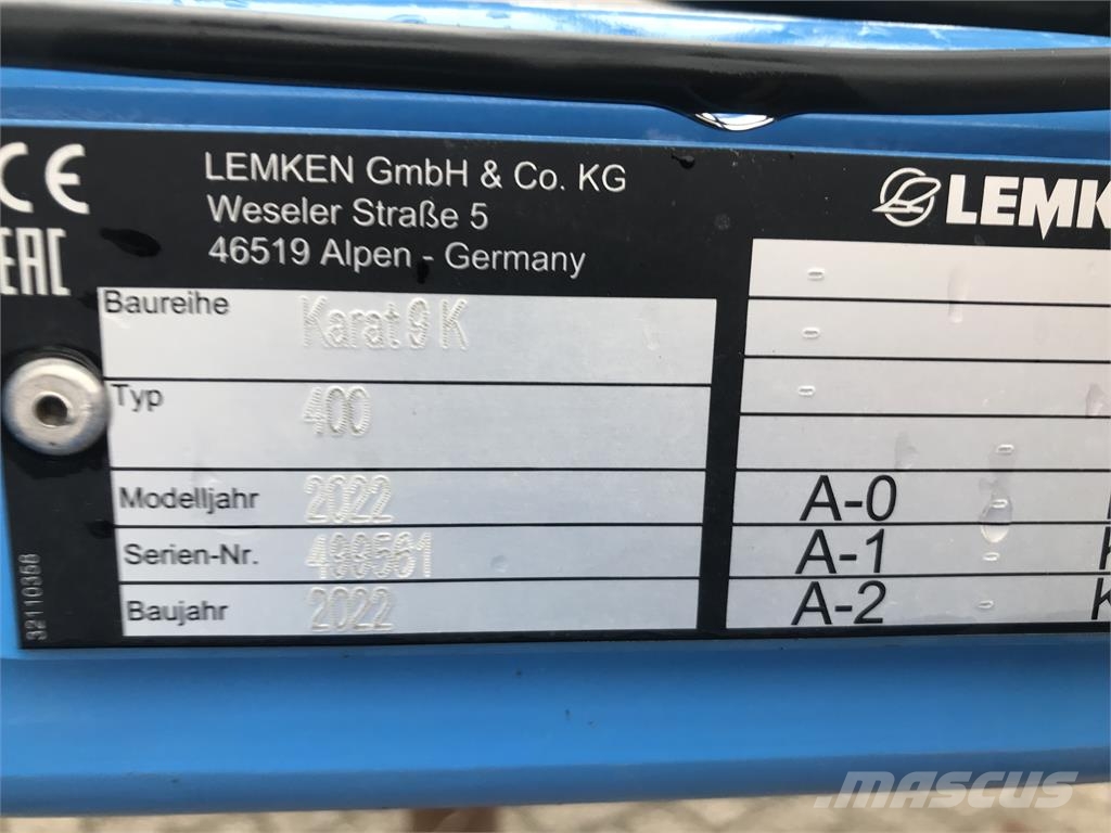 Lemken Karat 9/400 met flexringwals Cultivatoare
