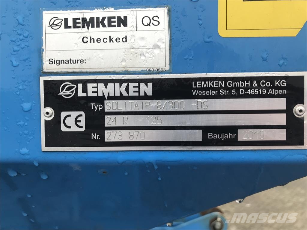 Lemken Solitair 8/300 + Zirkon 10/300 Såmaskiner