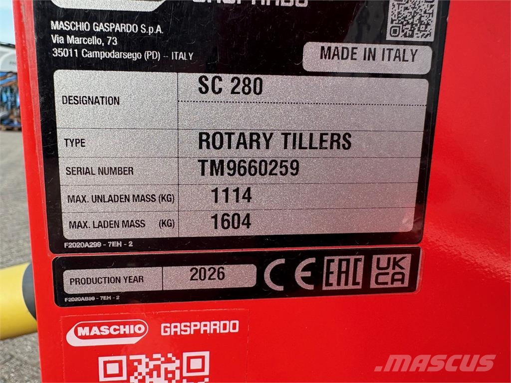 Maschio-Ga SC280 kooirol 550 Grapa si pluguri rotative