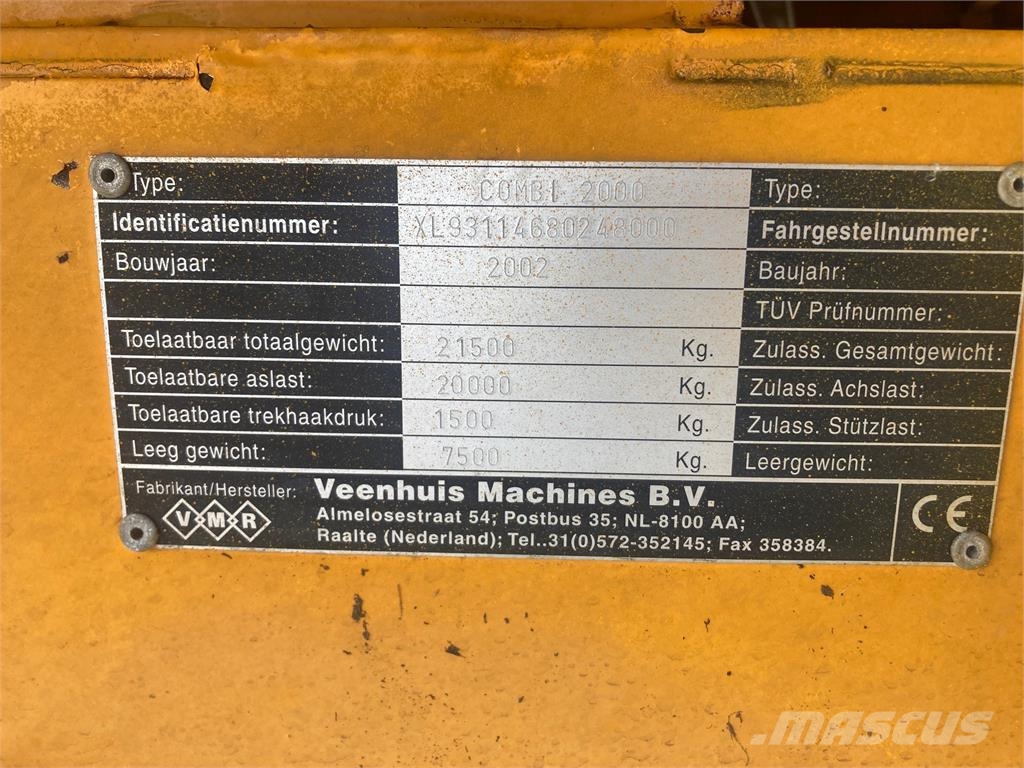 Veenhuis Combi 2000 Savācējpiekabes