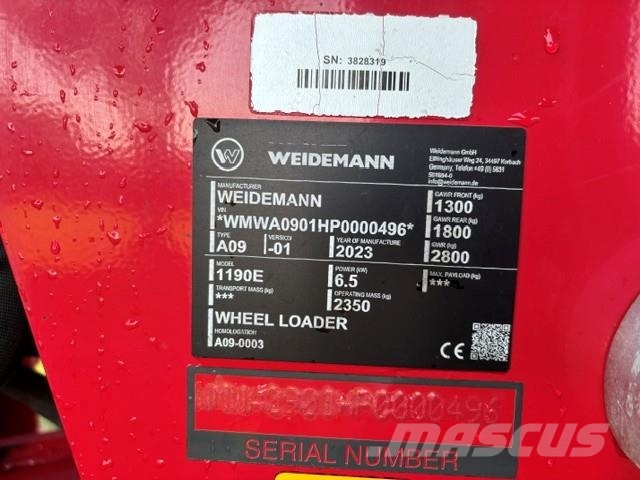 Weidemann 1190e - 48V-23,4 kWh-Li-ion Think Electric 前端裝載機和挖掘機