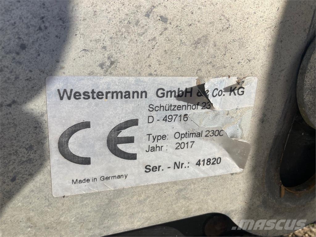 Westermann Optimal 2300 Other farming machines