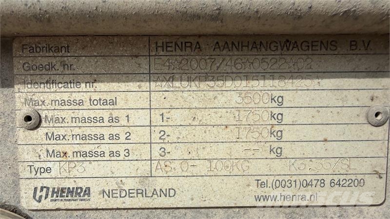 Henra KP3 Stærk Henra KP3 Trevejstiptrailer (3,35 m) - K Andere Anhänger