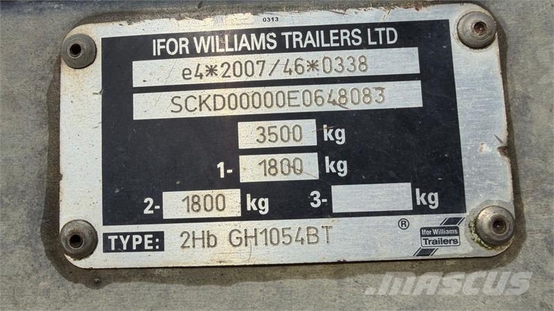 Ifor Williams GH1054BT Stærk og pålidelig Ifor Williams GH1054BT Altri rimorchi