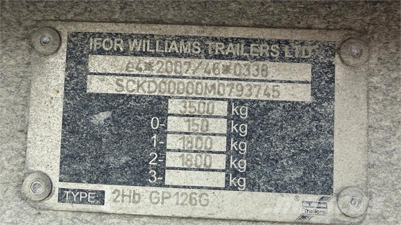 Ifor Williams GP126G Ifor Williams GP126G Maskintrailer (2021) - Other trailers