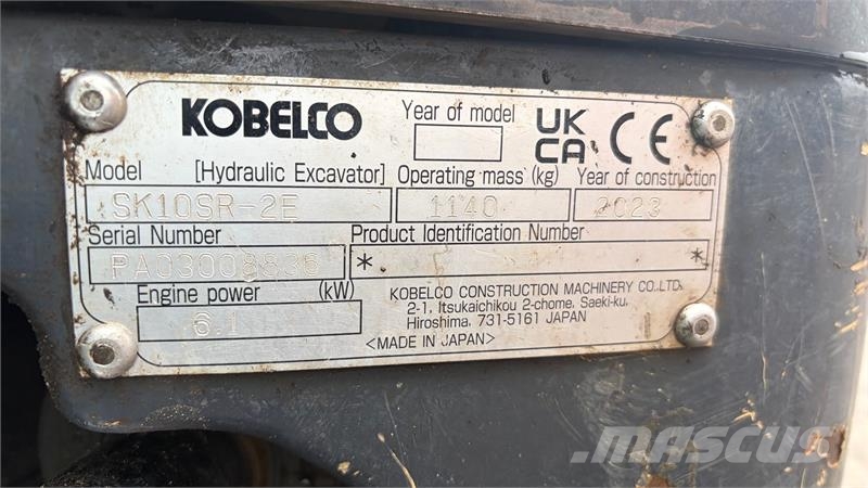 Kobelco SK10SR-2E Tiltman Halvautomatisk med 3 skovle Miniexcavadoras