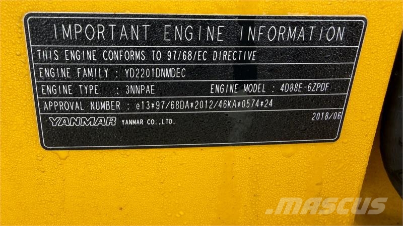Komatsu PC55MR-5 hydremaskifte og 3 skovle Minikaivukoneet < 7t