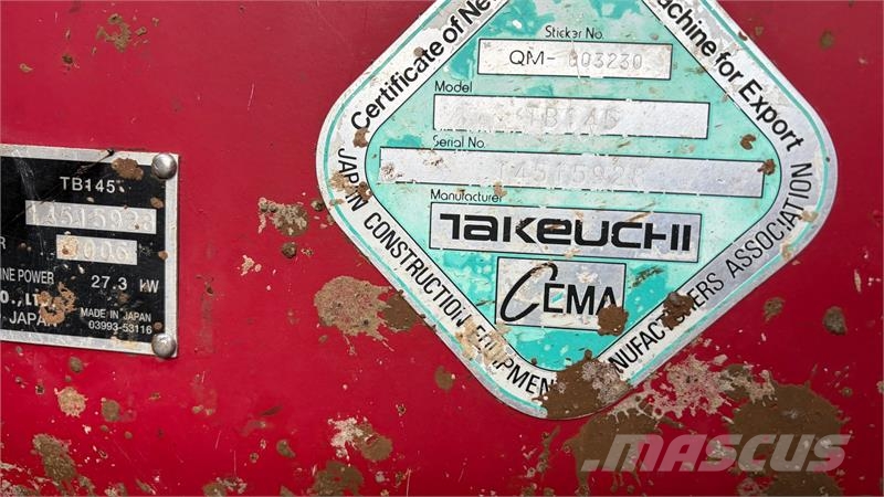Takeuchi TB145 Takeuchi TB145 - Velholdt minigraver med lav Міні-екскаватори < 7т