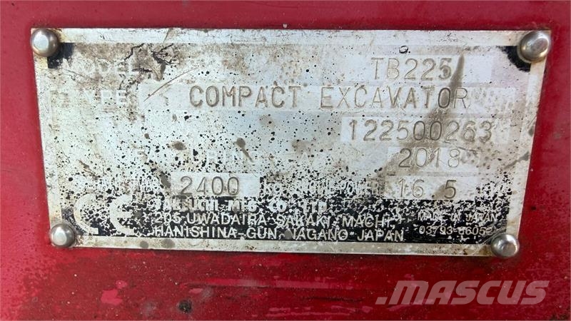 Takeuchi TB225  Tiltman S40 (2018) - Kun 2.310 timer Miniexcavadoras