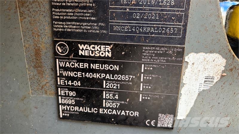 Wacker Neuson ET90 m/ Engcon og Unicontrol 3D-GPS Excavadoras sobre orugas