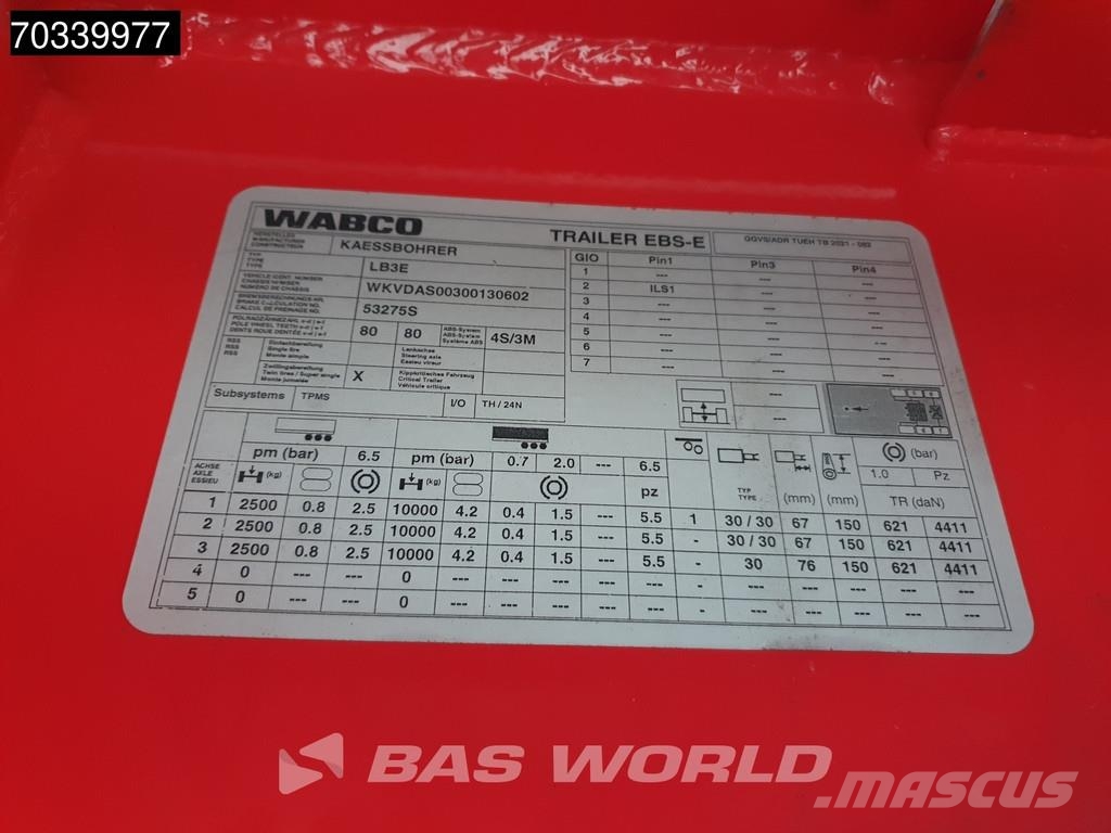 Kässbohrer LB3E Lift + Steering Axle BPW Ημιρυμούλκες με χαμηλό δάπεδο