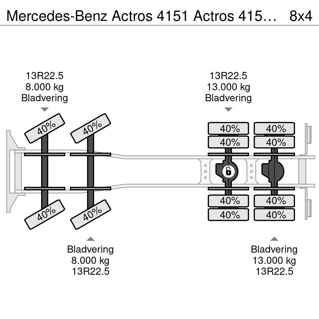 Mercedes-Benz Actros 4151 Actros 4151K V8 8x4 Euro5 40Ton Savivarčių priekabų vilkikai