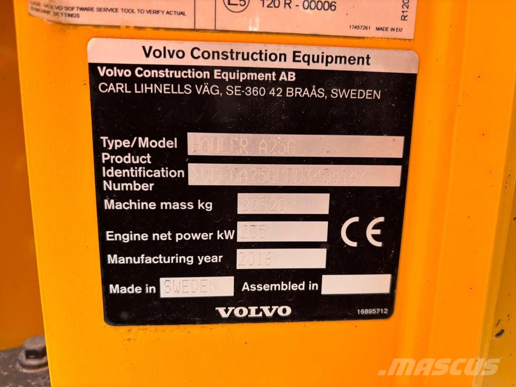 Volvo A 25 G 6X6 BOX L=5107 mm ساحبات مفصلية