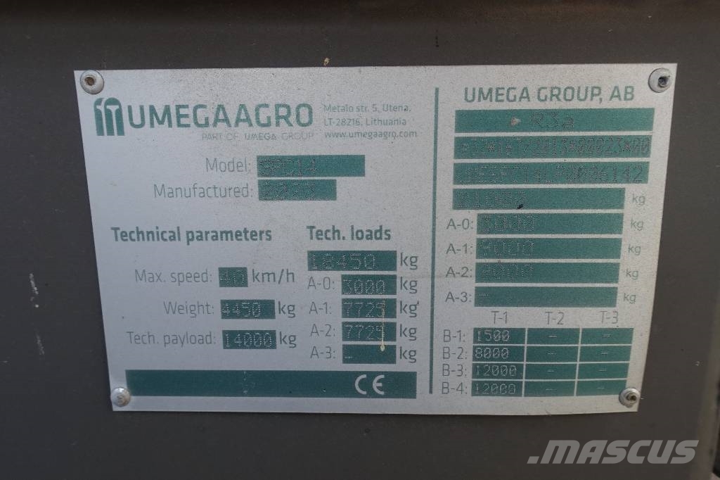 Umega SPC 14 przyczepa Wywrotki rolnicze