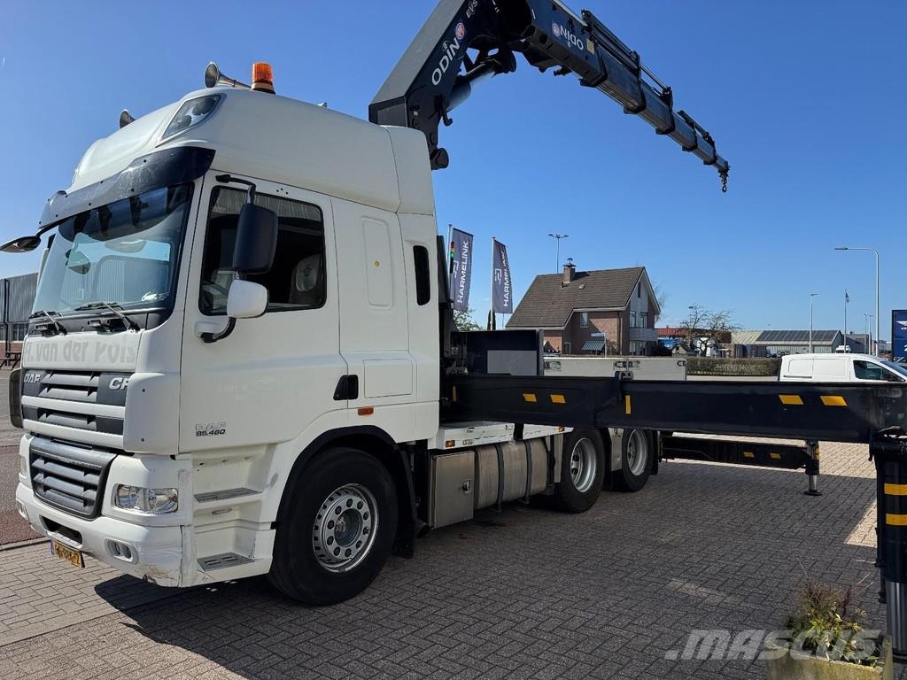 DAF CF85-460 FAS 6x2 Trekker / Bakwagen, HMF Odin 6020 Tahače
