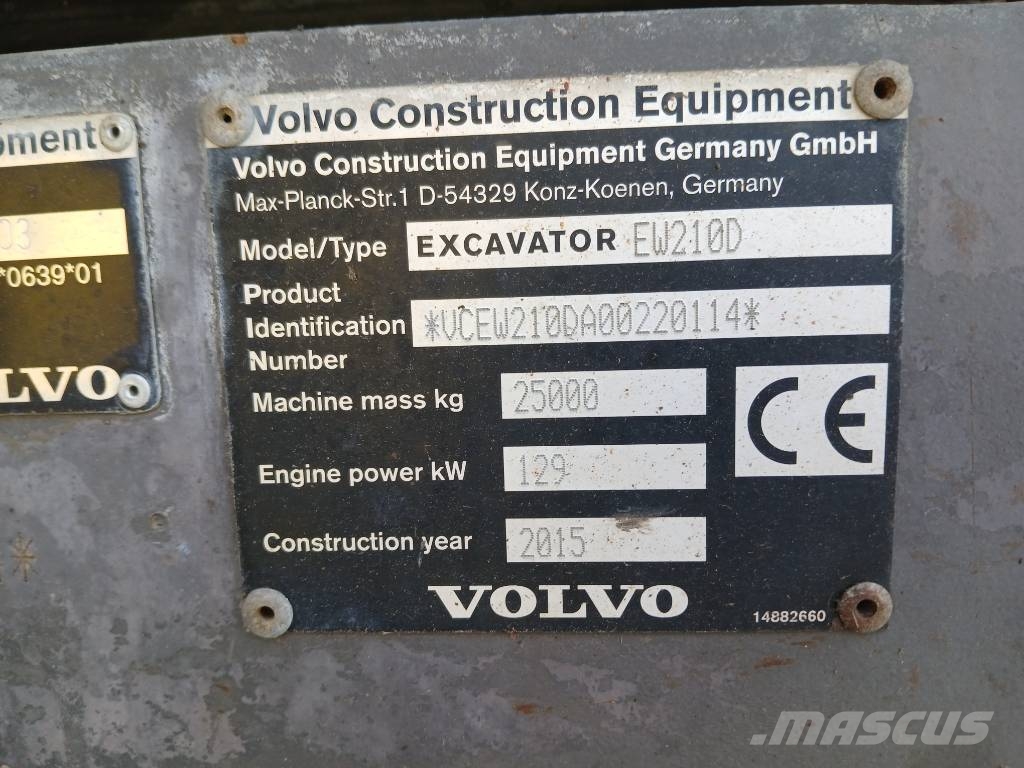 Volvo EW 210 D Excavadoras de ruedas