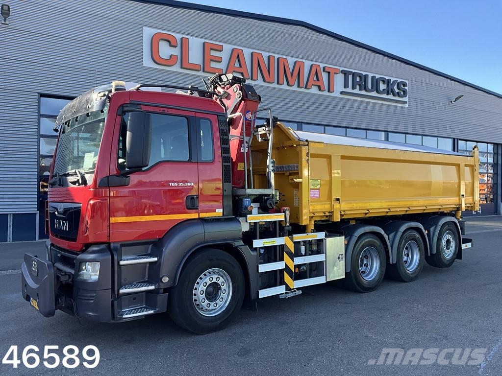 MAN TGS 35.360 8x4 Euro 6 HMF 22 Tonmeter Z-kraan Tipper trucks