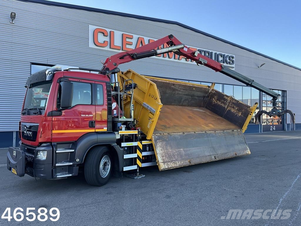 MAN TGS 35.360 8x4 Euro 6 HMF 22 Tonmeter Z-kraan Tipper trucks