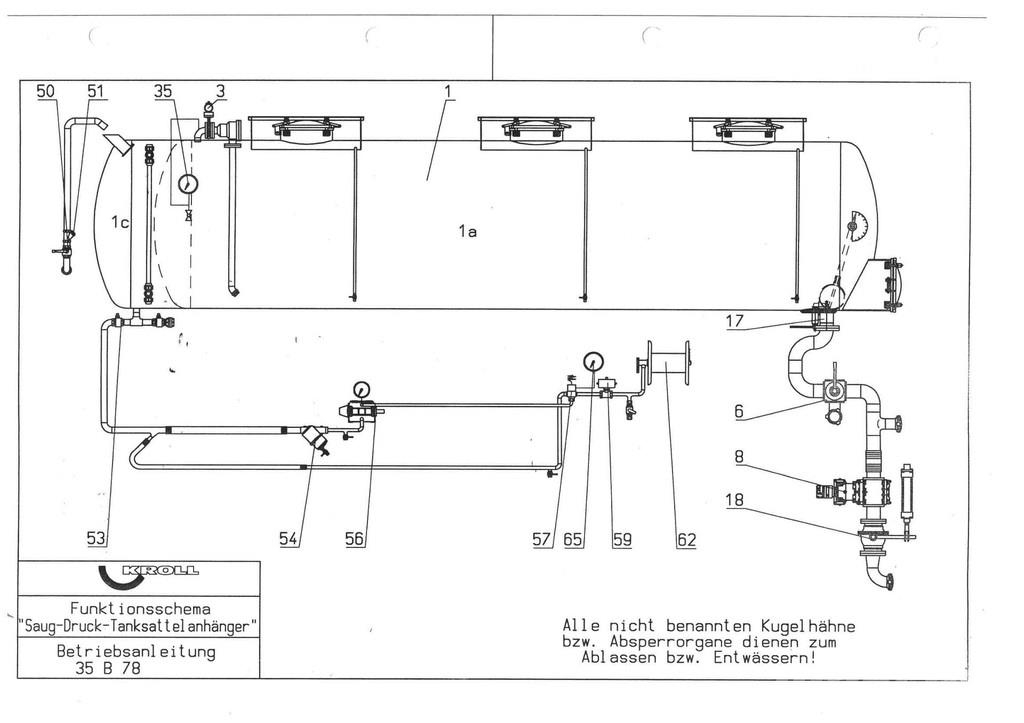 Kroll 3-assige oplegger met Zuig/Spoel ADR installatie コンバイン/バキュームトラック