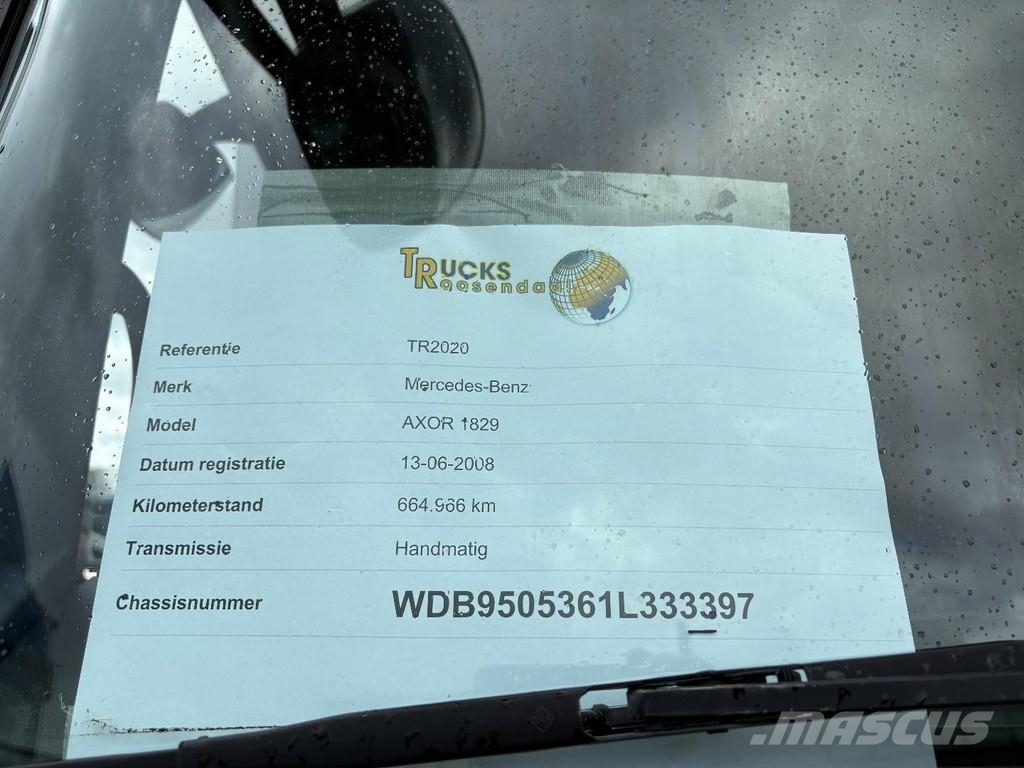 Mercedes-Benz AXOR 1829 + THERMO KING 500e + MANUAL + LIFT Kravas automašīnas - refrižeratori