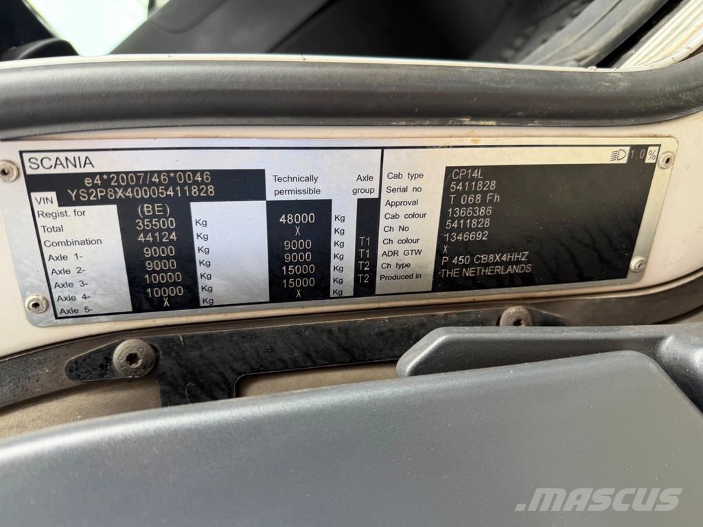 Scania P450 8x4 Hooksystem Euro 6 148.000 km Rol kiper kamioni sa kukom za podizanje tereta