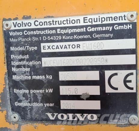 Volvo EW 160 D Bagri na kolesih